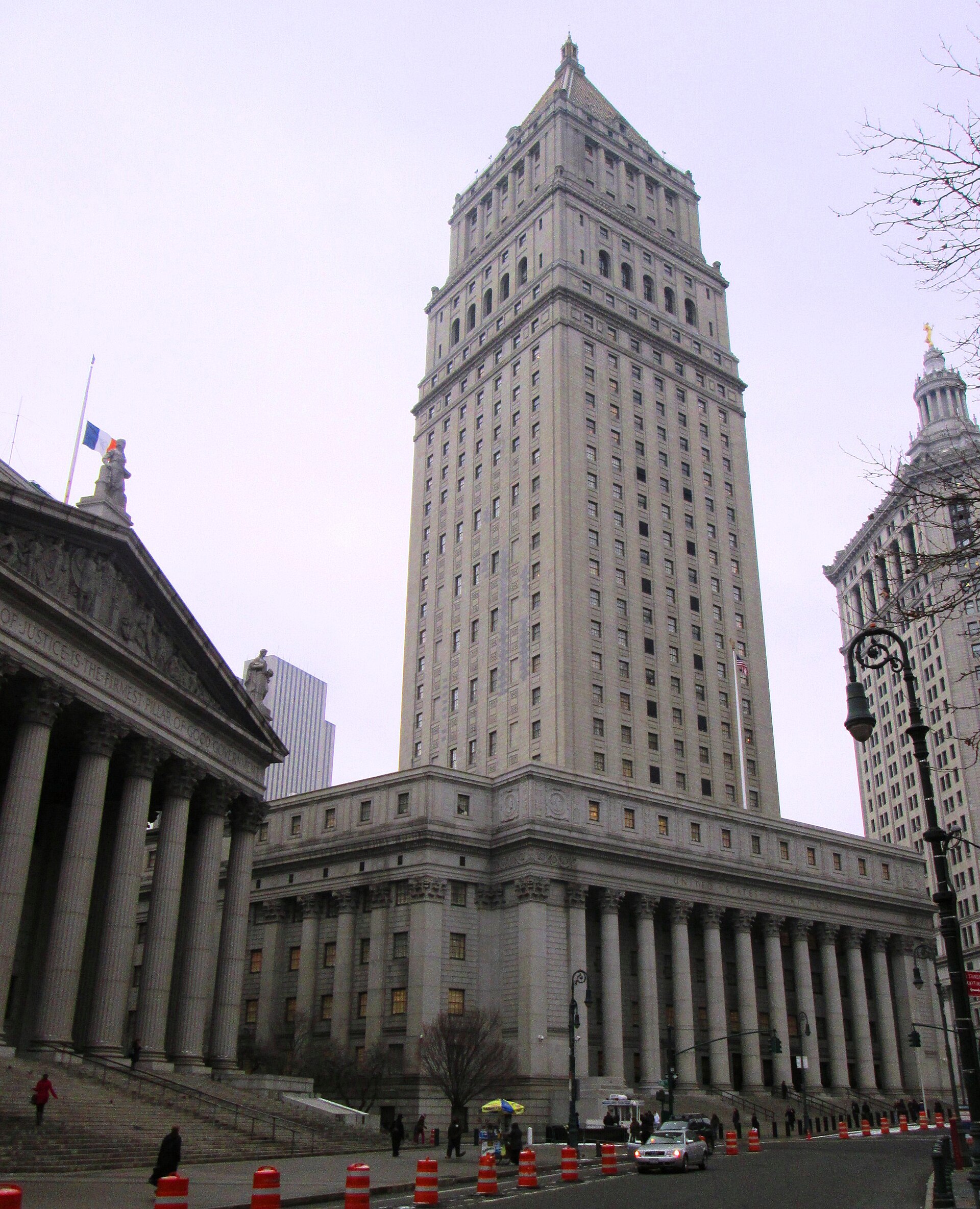 The federal and state courthouses on Foley Square in Lower Manhattan